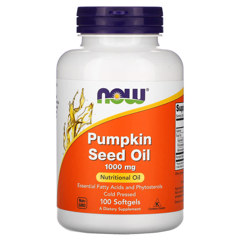NOW Foods Pumpkin Seed Oil 1000 mg 100 Softgels 733739018403