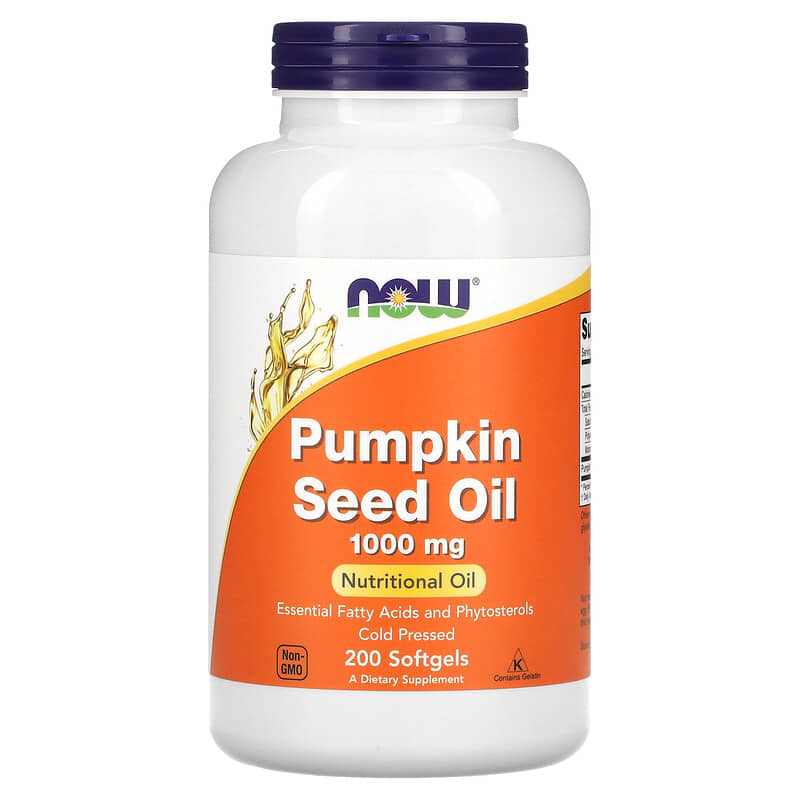NOW Foods Pumpkin Seed Oil 500 mg 200 Softgels 733739018434