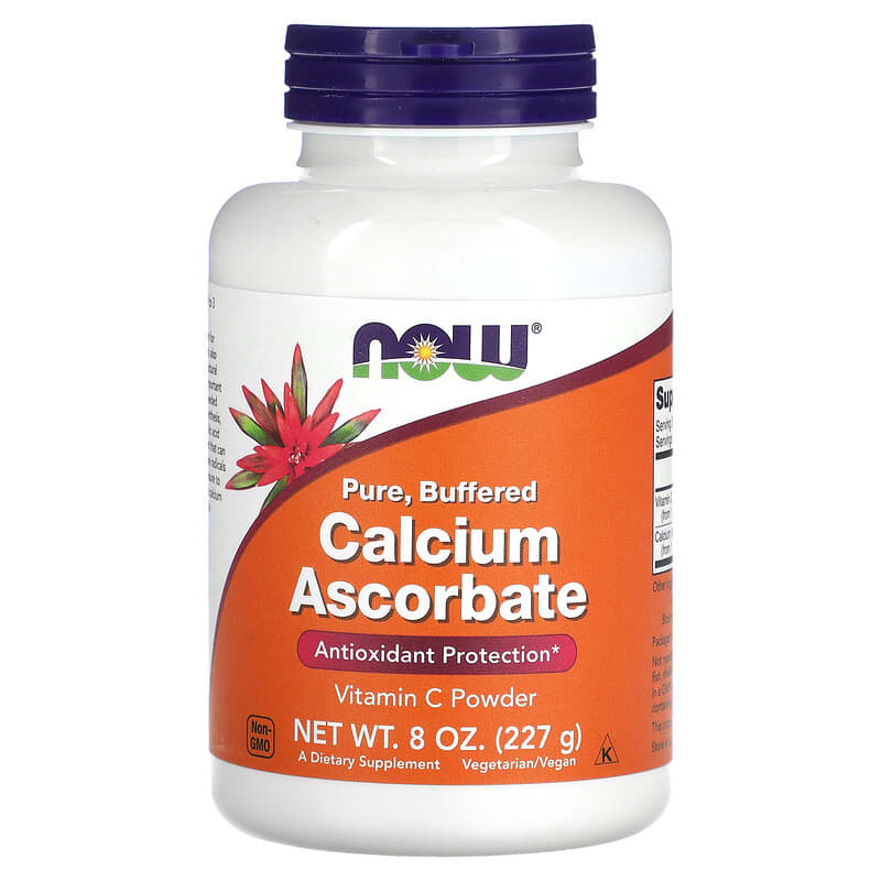 NOW Foods Pure Buffered Calcium Ascorbate Vitamin C Powder 8 oz (227 g) 733739007520