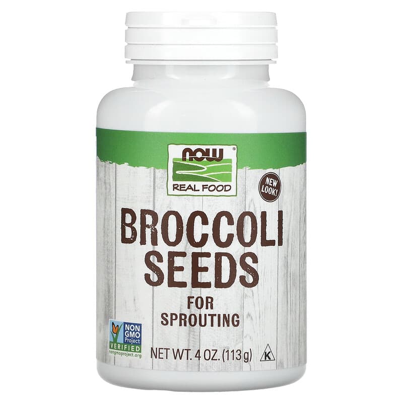 NOW Foods Real Food Broccoli Seeds 4 oz (113 g) 733739072153