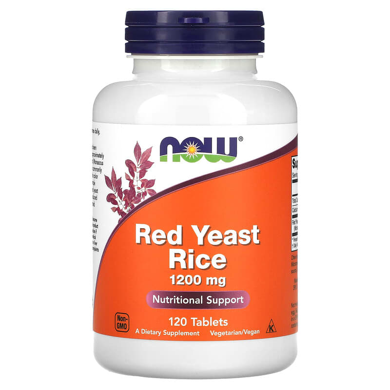 NOW Foods Red Yeast Rice 1,200 mg 120 Tablets 733739035035