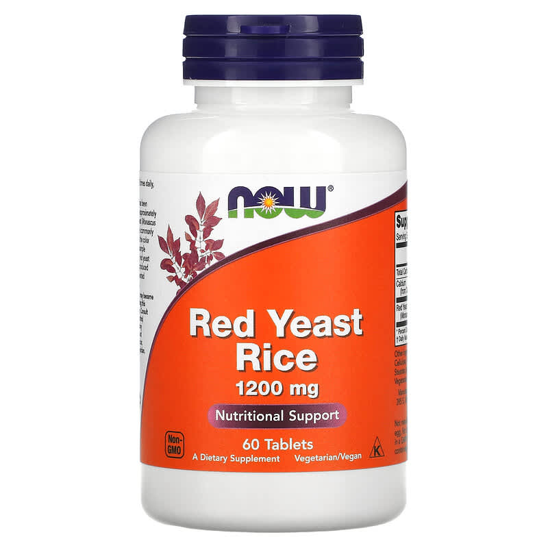 NOW Foods Red Yeast Rice 1,200 mg 60 Tablets 733739035042