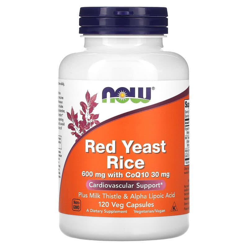 NOW Foods Red Yeast Rice 120 Veg Capsules 733739033345