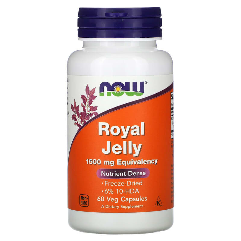 NOW Foods Royal Jelly 1,500 mg 60 Veg Capsules 733739025654