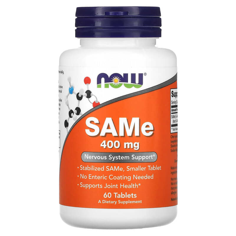 NOW Foods SAMe  400 mg 60 Tablets 733739001412