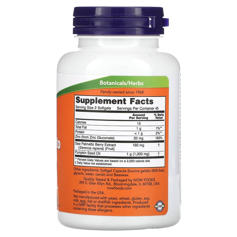 NOW Foods, Saw Palmetto Extract,  , 90 Softgels 733739047342