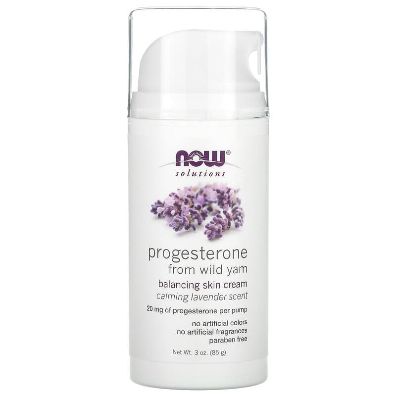 NOW Foods Solutions Progesterone from Wild Yam Balancing Skin Cream Calming Lavender 3 oz (85 g) 733739033468