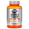 NOW Foods Sports Arginine & Citrulline 120 Veg Capsules 733739000378