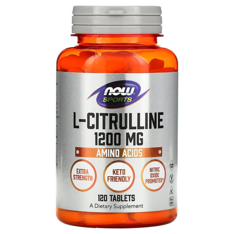 NOW Foods Sports L-Citrulline 1,200 mg 120 Tablets 733739001160