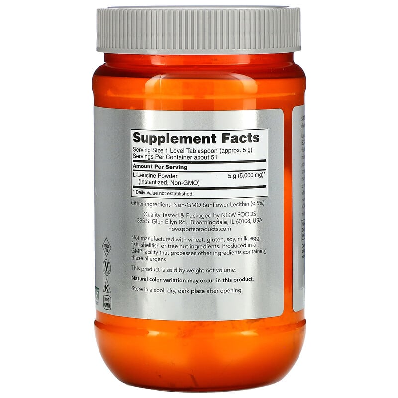 NOW Foods, Sports, L-Leucine Powder, 9 oz (255 g) 733739002419
