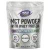 NOW Foods Sports MCT Powder with Whey Protein Unflavored 1 lb (454 g) 733739017369
