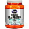NOW Foods Sports Organic Pea Protein Powder Pure Unflavored 1.5 lbs (680 g) 733739021083
