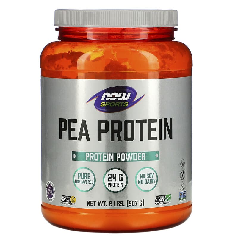 NOW Foods Sports Pea Protein Pure Unflavored 2 lbs (907 g) 733739021359