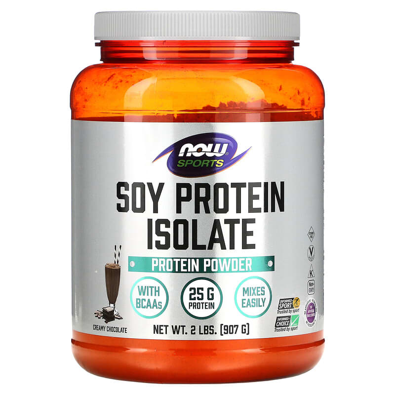 NOW Foods Sports Soy Protein Isolate Creamy Chocolate 2 lbs (907 g) 733739021434
