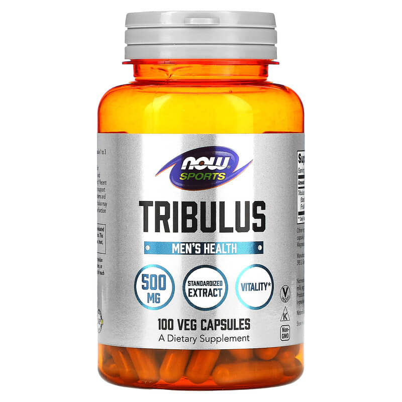 NOW Foods Sports Tribulus Men's Health 500 mg 100 Veg Capsules 733739021700