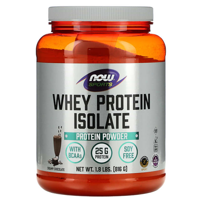 NOW Foods Sports Whey Protein Isolate Creamy Chocolate 1.8 lbs (816 g) 733739021625