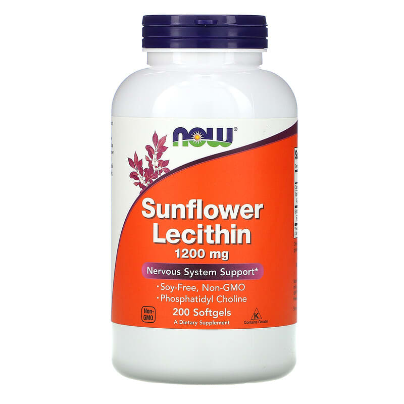NOW Foods Sunflower Lecithin 1,200 mg 200 Softgels 733739023131