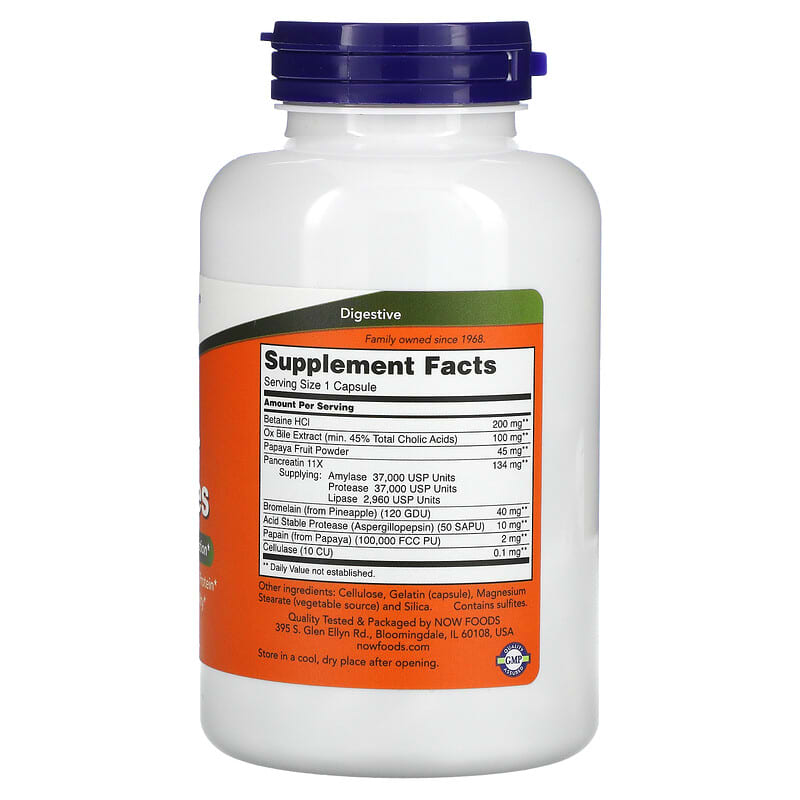 NOW Foods, Super Enzymes, 180 Capsules 733739029645