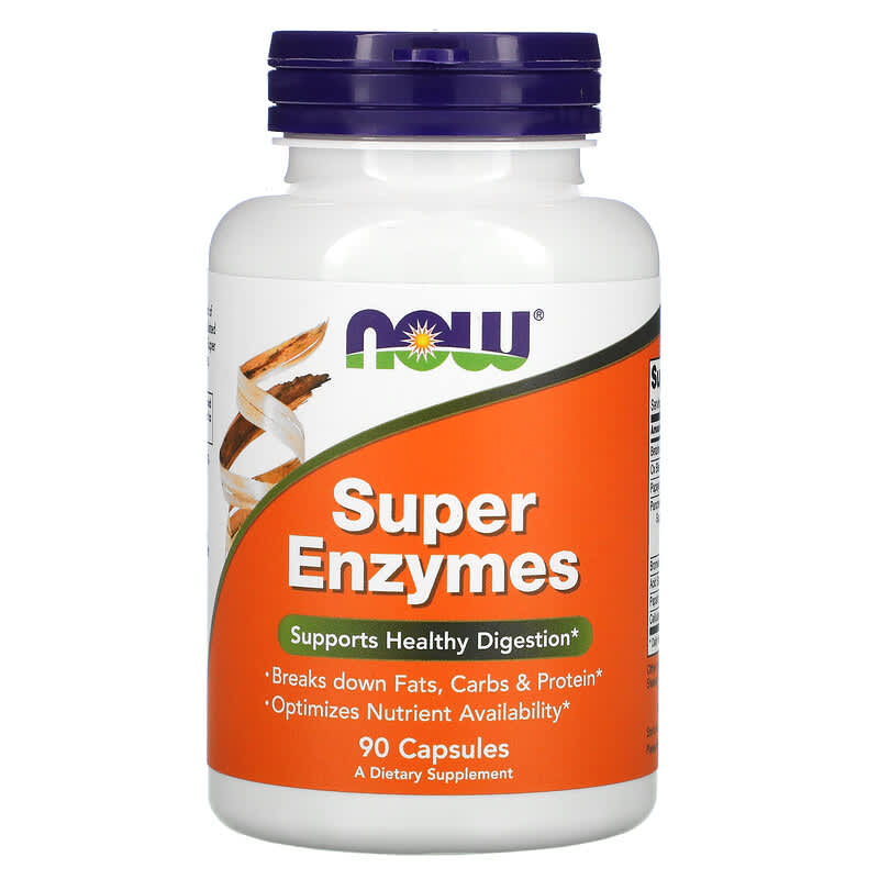NOW Foods Super Enzymes 90 Capsules 733739029638