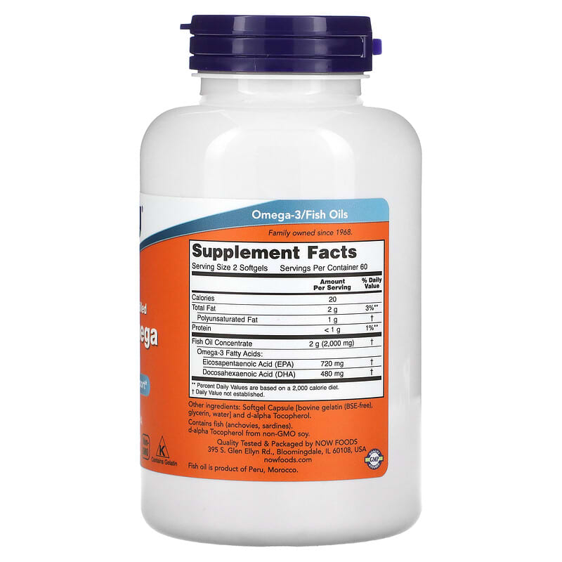 NOW Foods, Super Omega EPA, 120 Softgels 733739016829