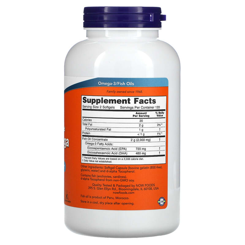 NOW Foods, Super Omega EPA, 360 EPA / 240 DHA, 240 Softgels 733739016836