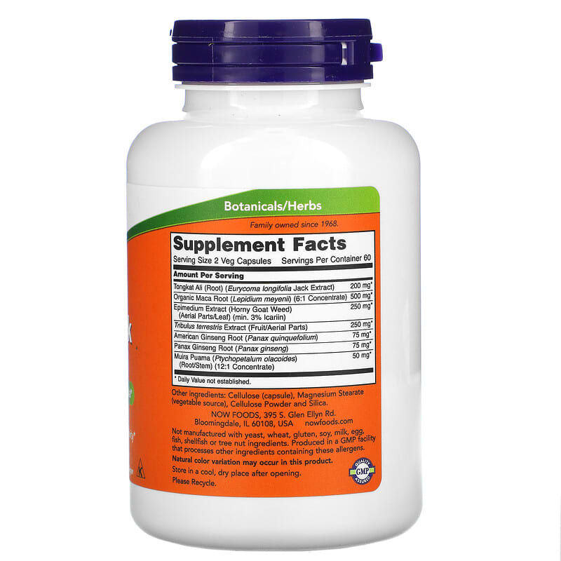 NOW Foods, TestoJack 200, 120 Veg Capsules 733739021977
