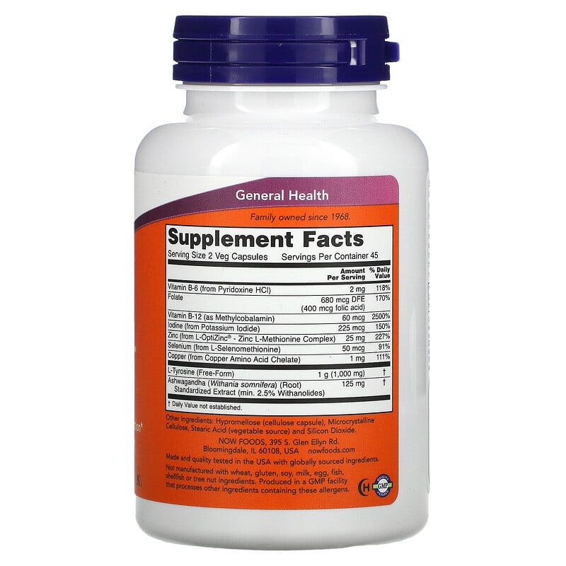 NOW Foods, Thyroid Energy, 90 Veg Capsules 733739033680