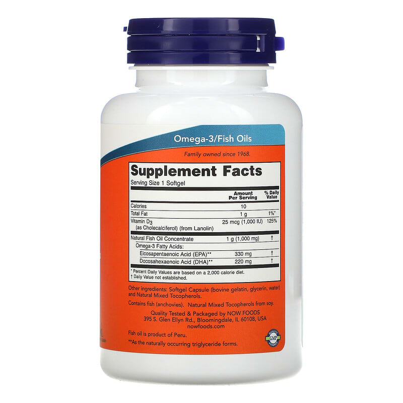 NOW Foods, Tri-3D Omega, 330 EPA / 220 DHA, 90 Softgels 733739016867