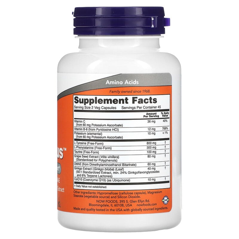NOW Foods, True Focus, 90 Veg Capsules 733739001573