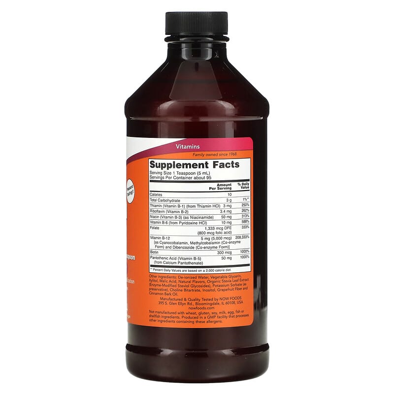 NOW Foods, Ultra B-12, 5,000 mcg, 16 fl oz (473 ml) 733739004543