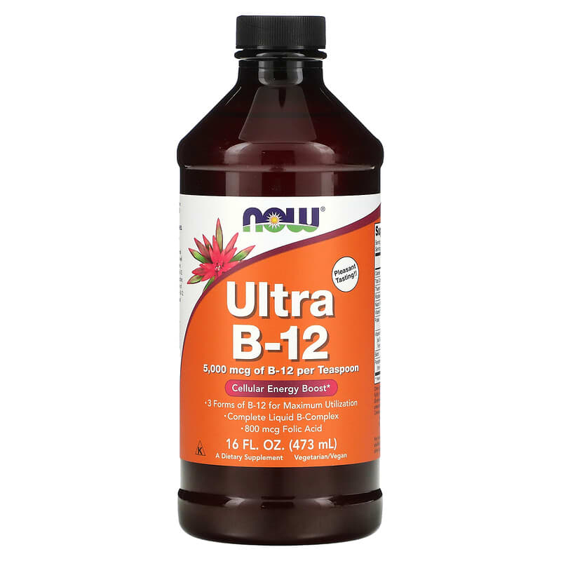 NOW Foods Ultra B-12 5,000 mcg 16 fl oz (473 ml) 733739004543