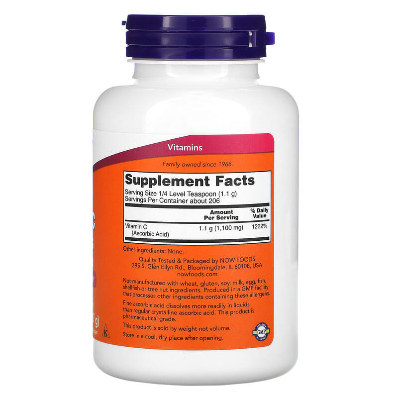 NOW Foods, Vitamin C Crystals, 8 oz (227 g) 733739007902