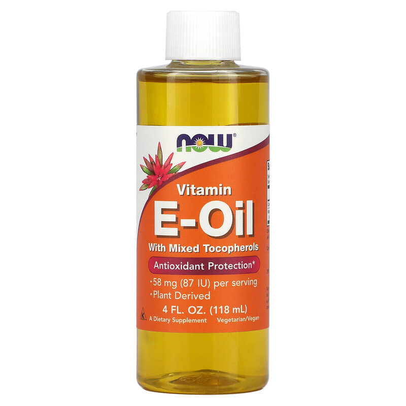 NOW Foods Vitamin E-Oil with Mixed Tocopherols 4 fl oz (118 ml) 733739009302