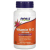 NOW Foods Vitamin K-2 100 mcg 100 Veg Capsules 733739009906