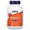 NOW Foods Vitamin K-2 100 mcg 250 Veg Capsules 733739009913