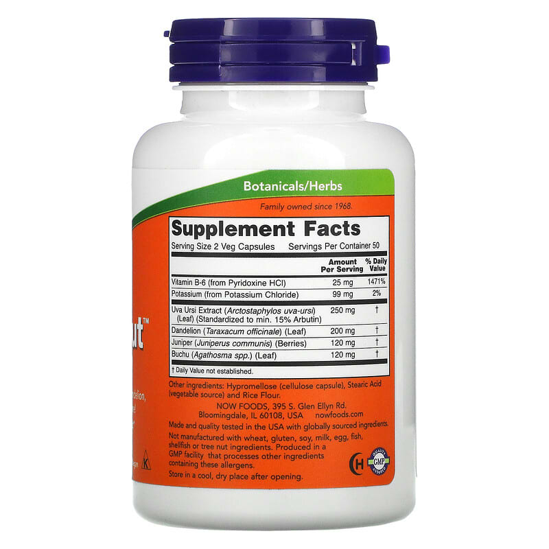NOW Foods, Water Out, Fluid Balance, 100 Veg Capsules 733739019080