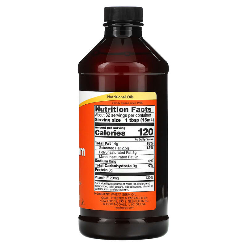 NOW Foods, Wheat Germ Oil, 16 fl oz (473 ml) 733739018809