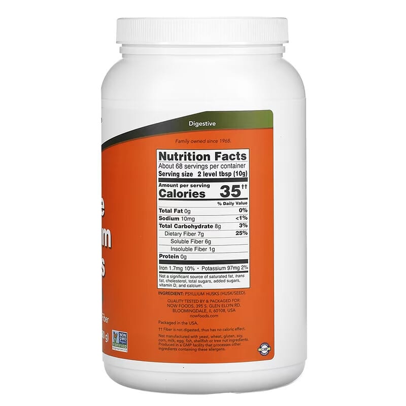 NOW Foods, Whole Psyllium Husks, 24 oz (680 g) 733739059826