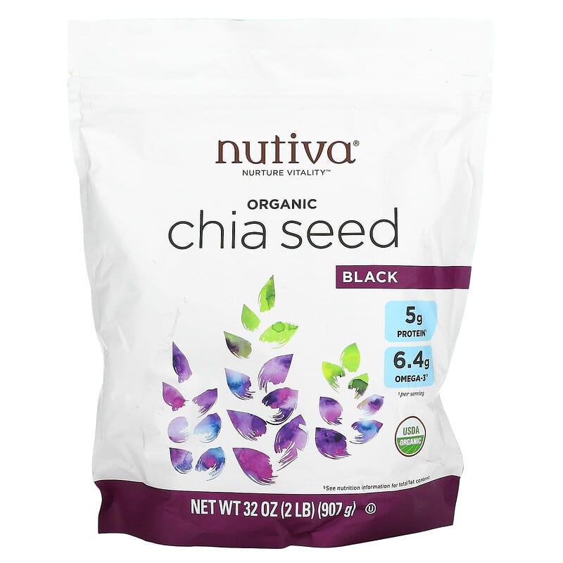 Nutiva Organic Chia Seed Black 32 oz (907 g) 692752105364