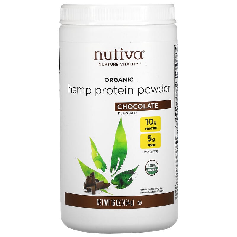 Nutiva Organic Hemp Protein Powder Chocolate 16 oz (454 g) 692752100062