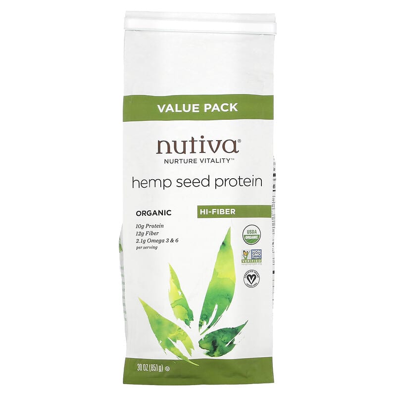 Nutiva Organic Hemp Seed Protein 30 oz (851 g) 692752100994