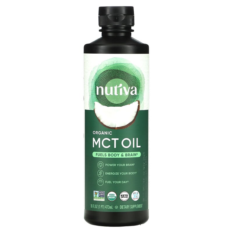 Nutiva Organic MCT Oil 16 fl oz (473 ml) 692752108884