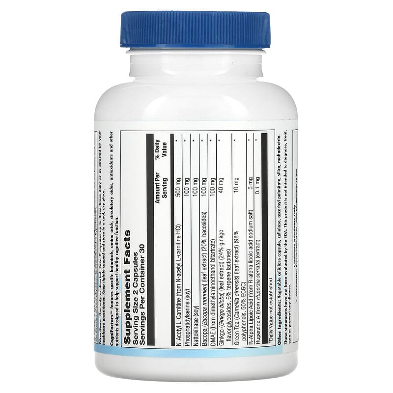 Nutra BioGenesis, CogniFactors, 60 Vegetarian Capsules 812806102716