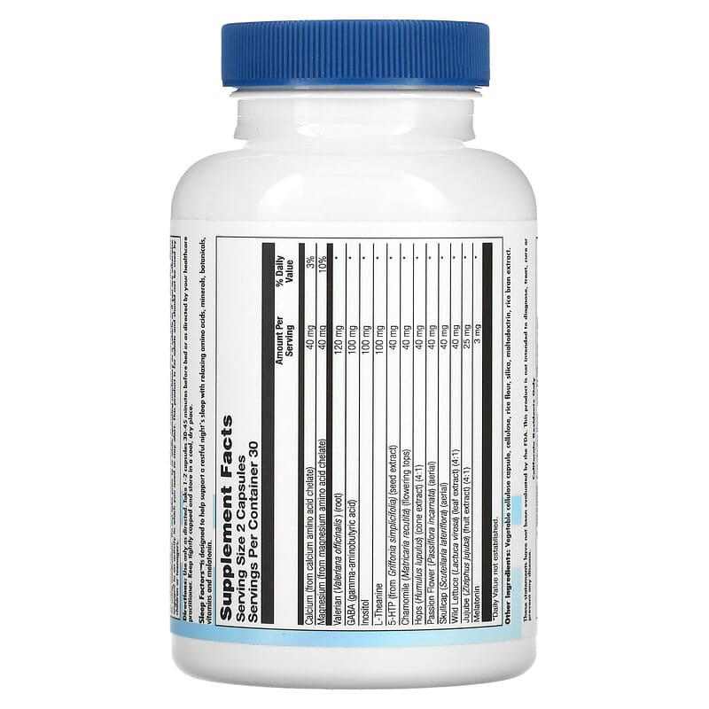 Nutra BioGenesis, Sleep Factors, 60 Capsules 812806576531