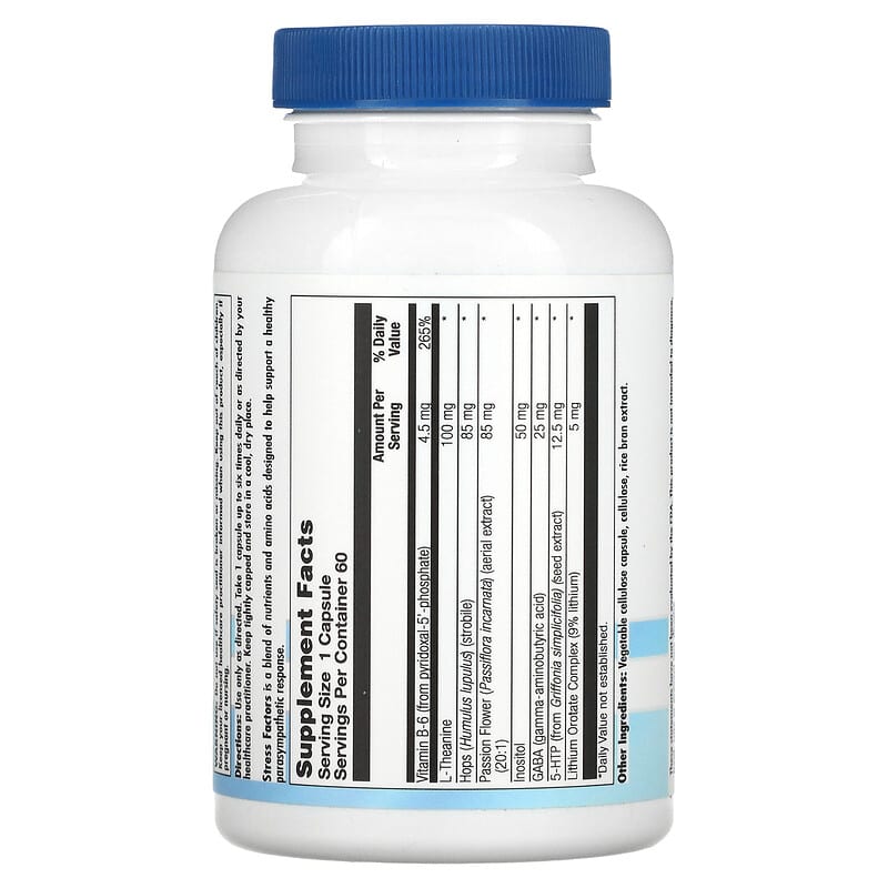 Nutra BioGenesis, Stress Factors, 60 Capsules 812806102686