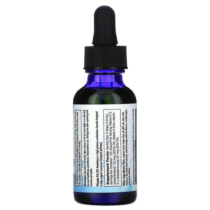 Nutra BioGenesis, Vitamin D3/K2 Emulsion, 1 fl oz (30 ml) 812806428700
