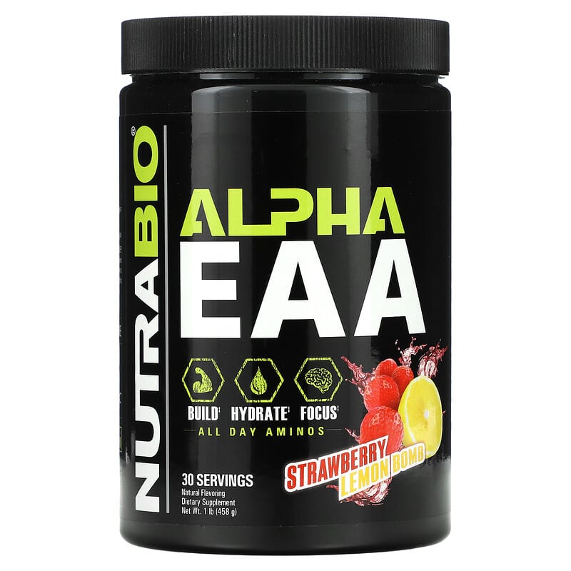 Nutrabio Labs Alpha EAA Strawberry Lemon Bomb 1 lb (458 g) 649908269005