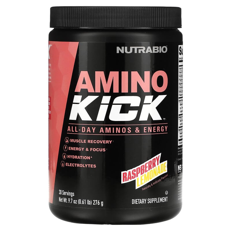Nutrabio Labs Amino Kick Raspberry Lemonade 0.61 lb (276 g) 649908217907