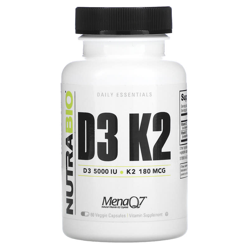 Nutrabio Labs D3 K2 60 Veggie Capsules 649908215668