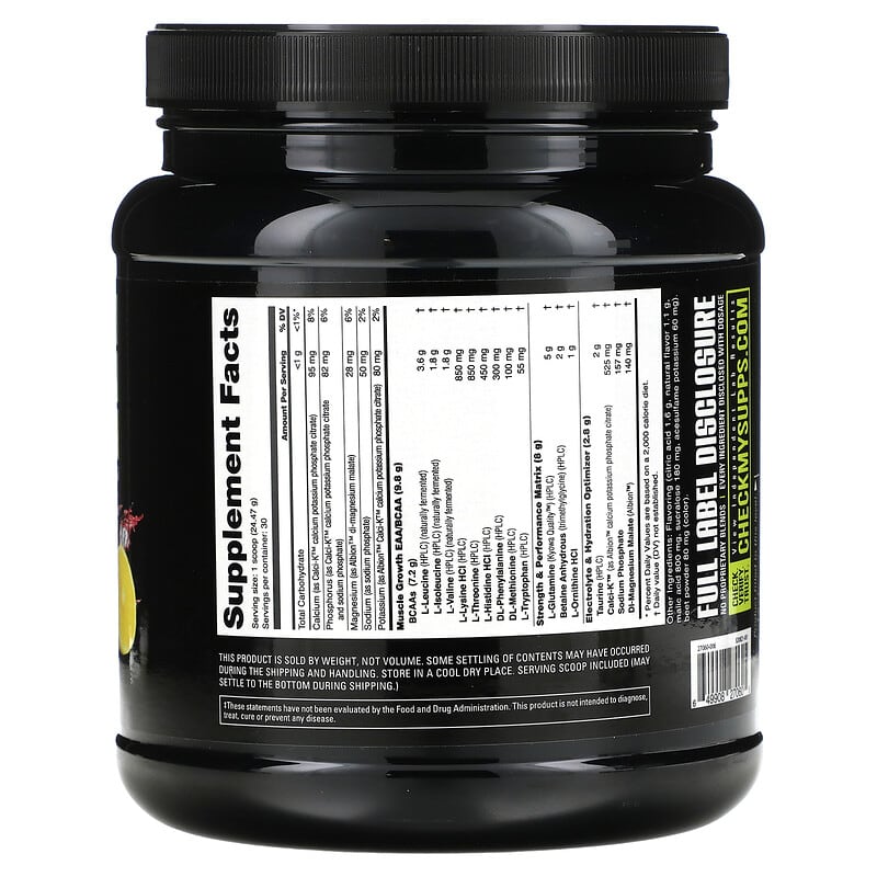 Nutrabio Labs, Intra Blast, Intra Workout Amino Fuel, Strawberry Lemon Bomb, 1.62 lb (734 g) 649908270605